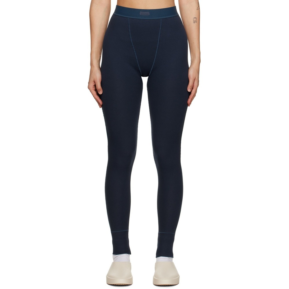 SKIMS Cotton Rib Legging Navy Blue High Waisted Loungewear Womens 2x